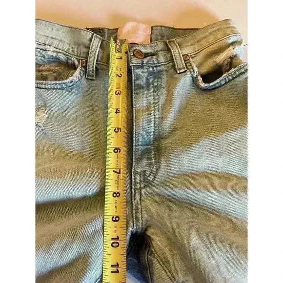 Revice Denim Butt Patch Star Straight Leg Jeans 27 High Rise Medium Wash USA - Picture 6 of 8